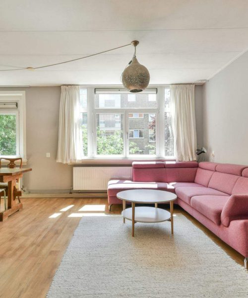 Sunlit room in contemporary house